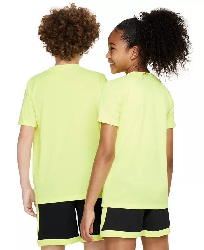 Футболка Dri-FIT с круглым вырезом Big Kids' Legend с логотипом-галочкой Nike, белый — фото 4