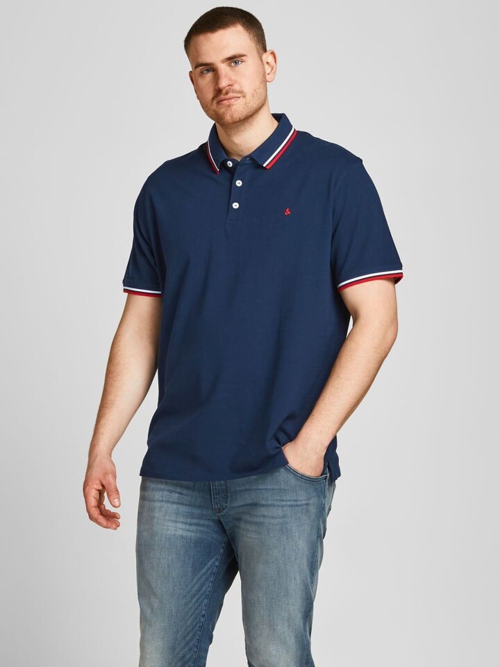 

Футболка поло Jack & Jones, темно-синий