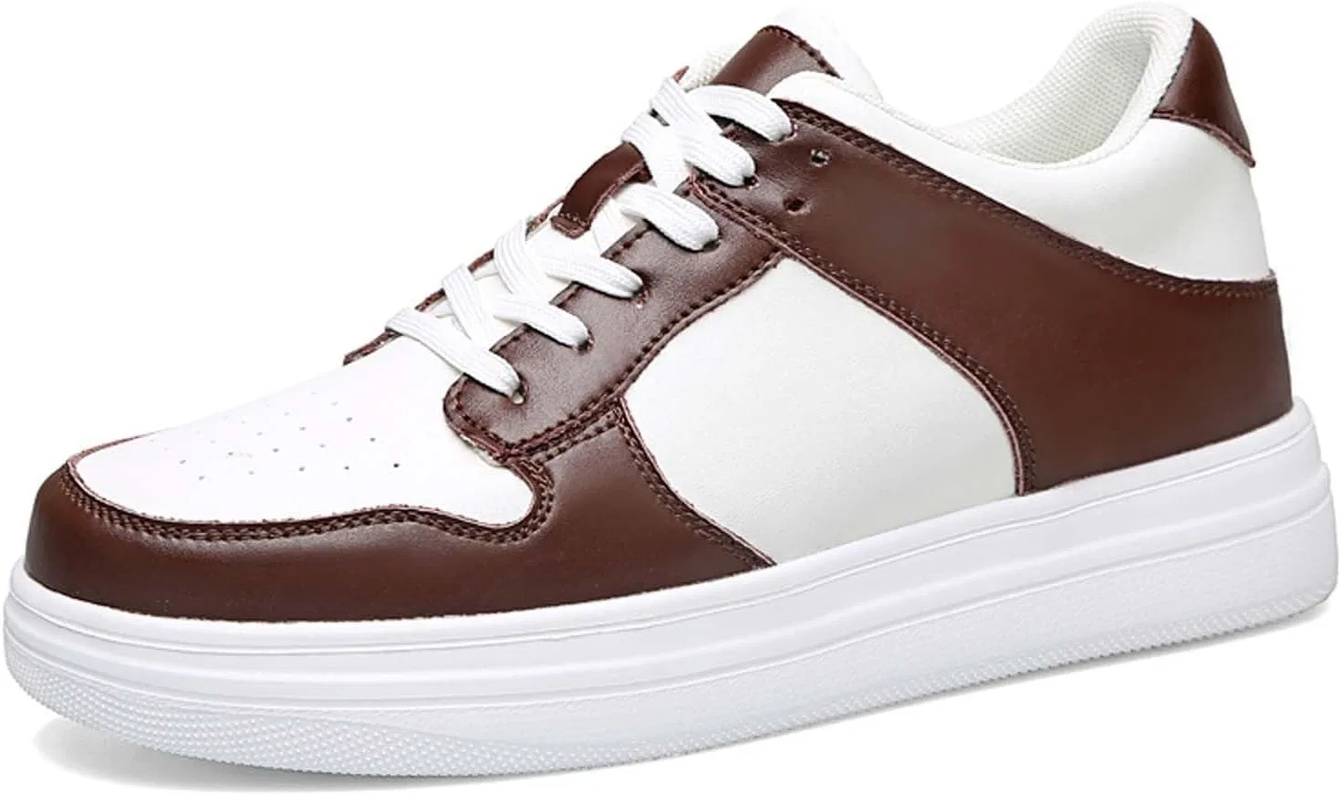 Кроссовки Generisch Lässige weiße Sneaker mit Dicker Innensohle für Komfort und Stil - perfekt für jeden Tag, Braun