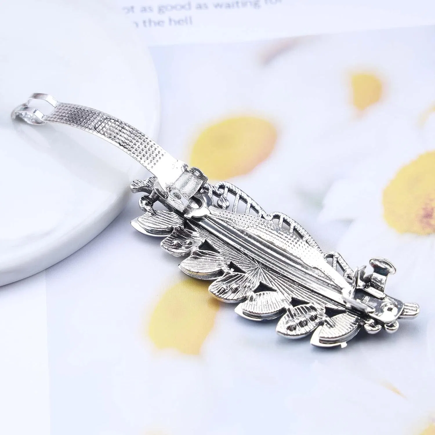 Ободок для волос Rhinestone Wedding Hair Clip Yheakne кристалл синий — фото 4