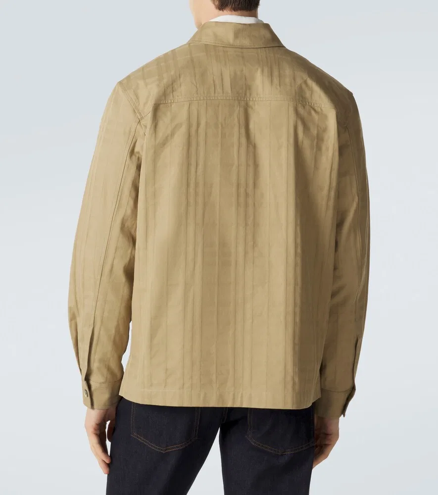 Куртка Burberry Хлопковая в клетку, бежевый — фото 4