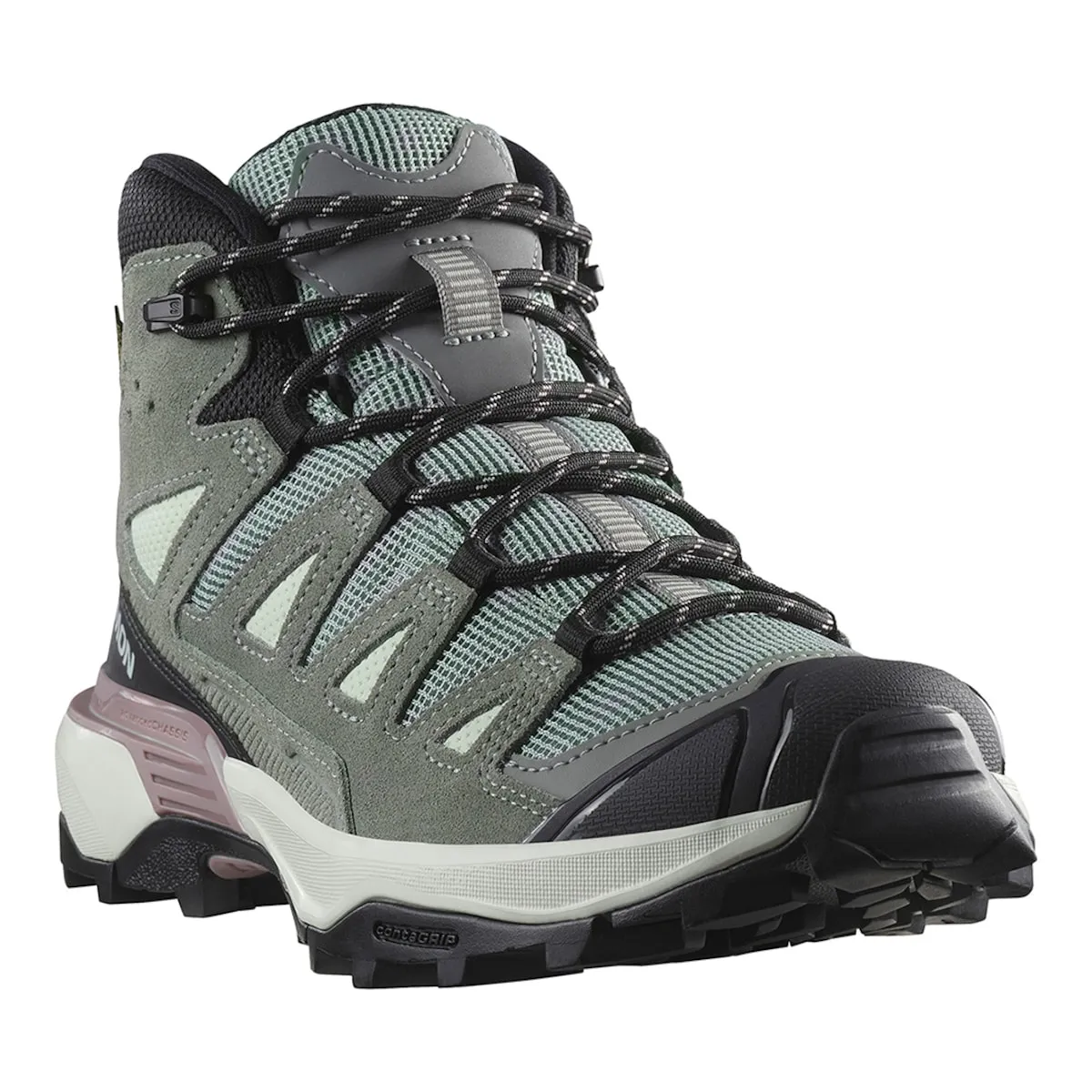 Женские походные ботинки X ULTRA 360 LTR MID GTX W SALOMON Salomon, зеленый/серый — фото 2