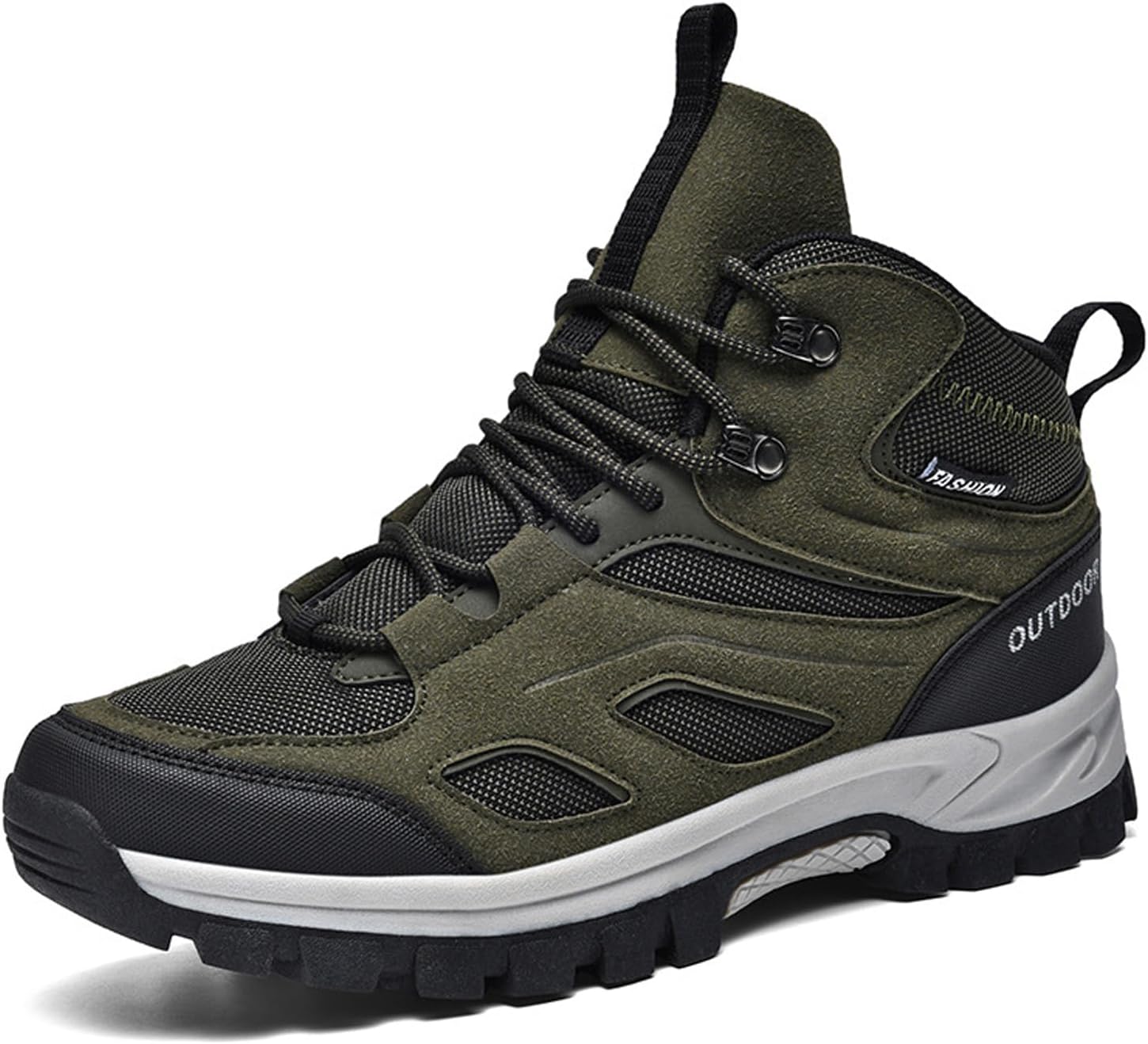 

Мужские замшевые ботинки для пеших прогулок с наружными швами, удобные, с защитой от ударов, круглым носком, на платформе, противоскользящие, для походов, путешествий и тактических тренировок, для треккинга и походов по тропам Nelsbrex, зеленый