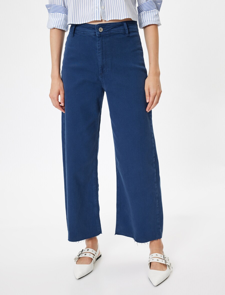 

Джинсы Koton Wide leg Jeans, синий деним