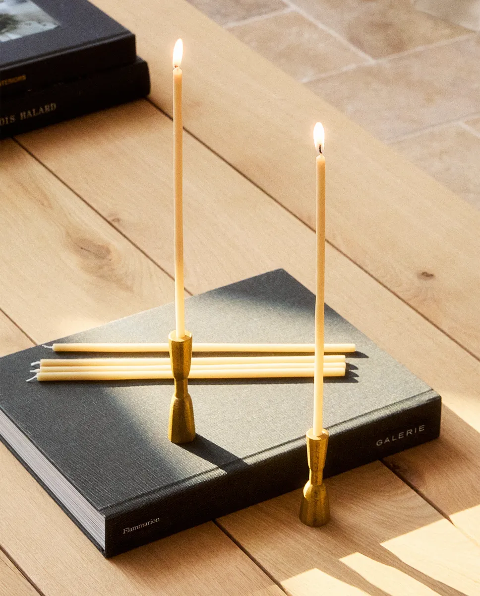

Тонкие цилиндрические свечи (упаковка 10 шт.) Zara Home, экрю