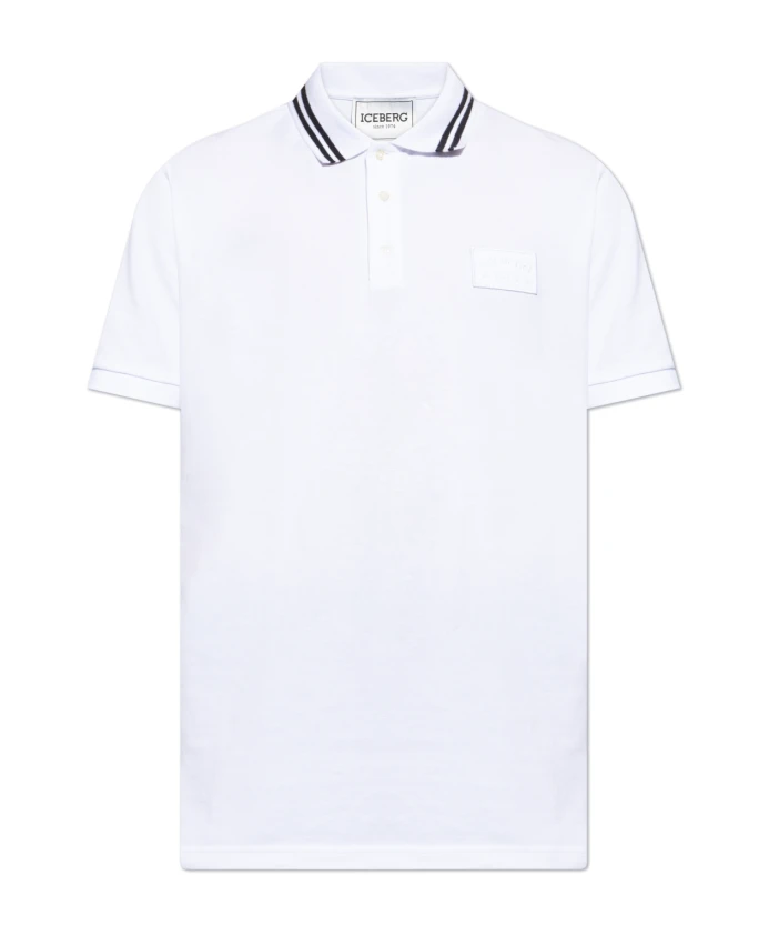 

Поло с нашивкой с логотипом Iceberg, белый
