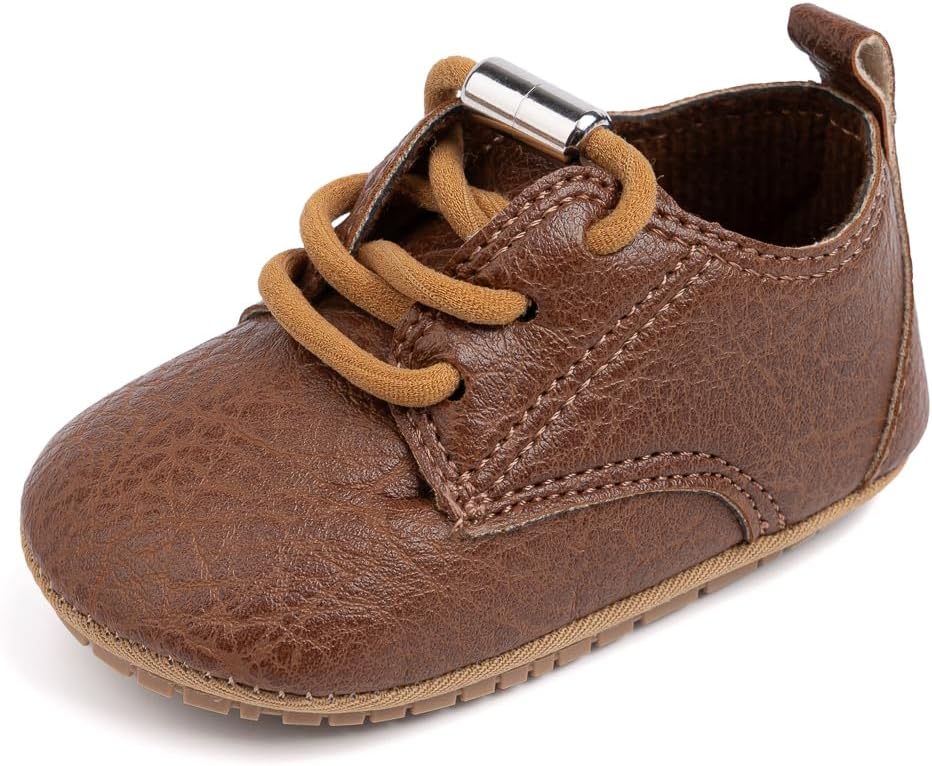 

Детские оксфорды LONSOEN для младенцев и малышей, с крыльями, обувь для первых шагов, 261 Brown