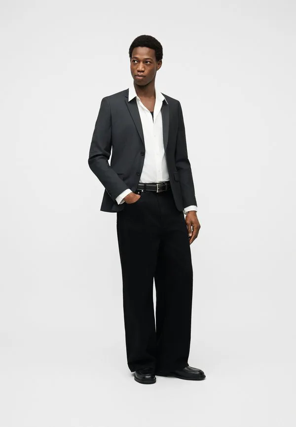 Приталенный блейзер в мелкий горошек Calvin Klein, Charcoal Heather — фото 2