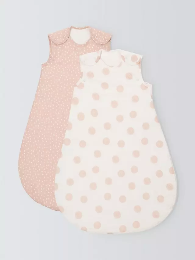 

Детский спальный мешок John Lewis ANYDAY Spot Print Baby 2 шт, цвет plaster pink