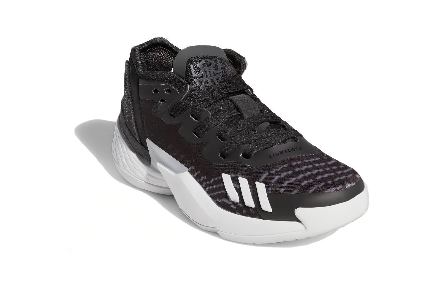 Баскетбольные кроссовки DON Issue #4 для детей PS Mid-top черного/белого цвета Adidas — фото 3