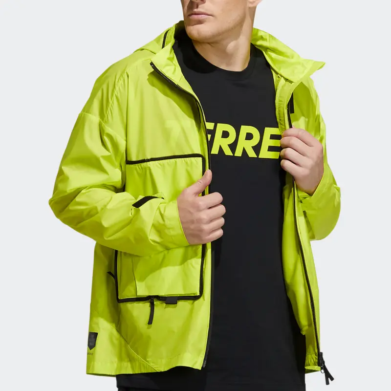Adidas Куртка мужская лаймовая, Tamarind Green/Yellow — фото 4