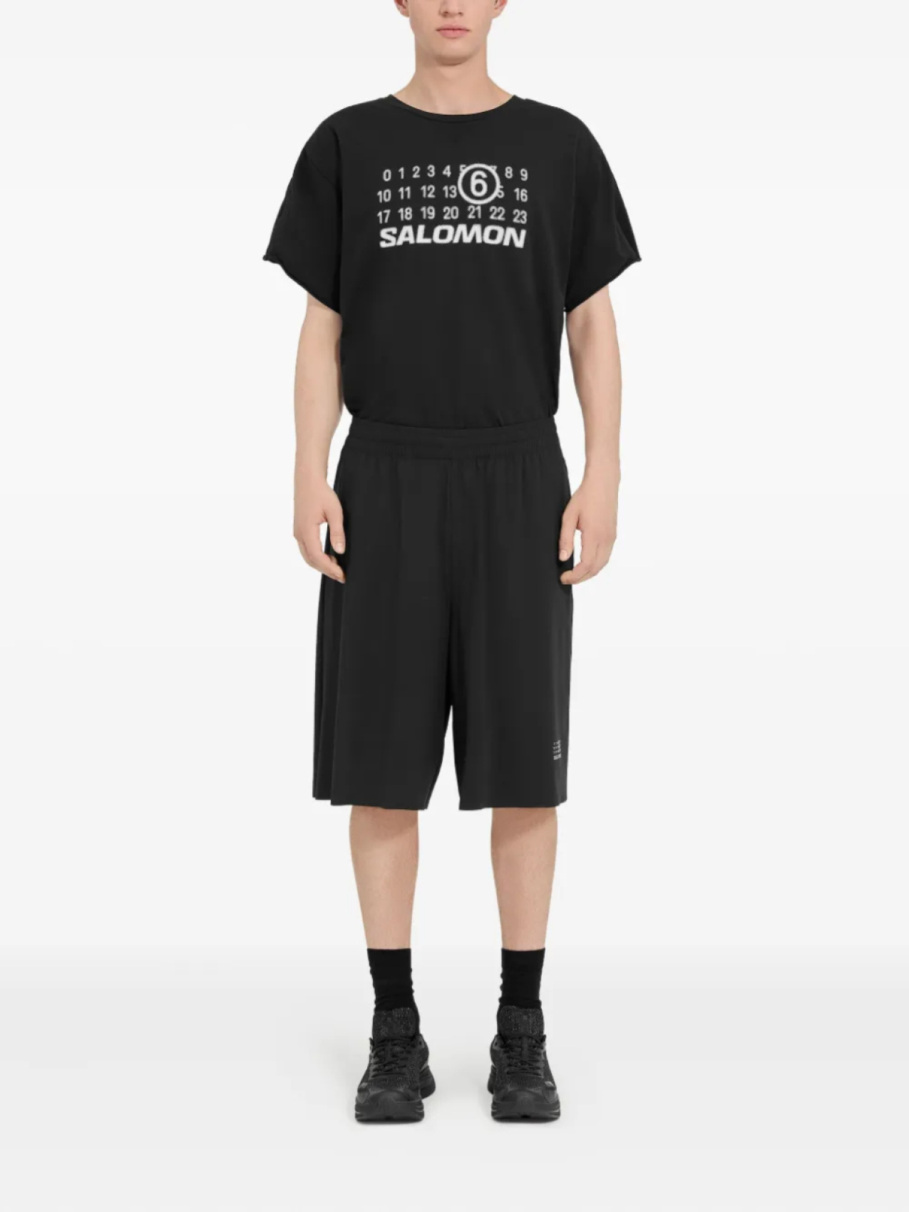 Шорты с принтом из коллаборации с Salomon MM6 Maison Margiela X Salomon, черный — фото 2