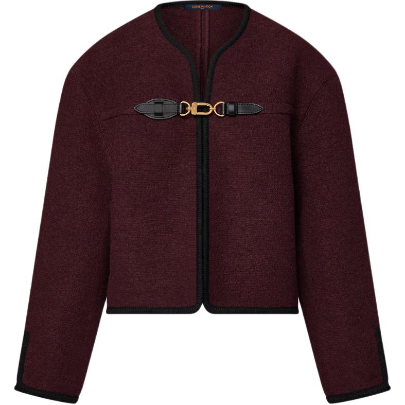 

LOUIS VUITTON Луи Виттон Кабринер Клип Бокси Куртка, Burgundy