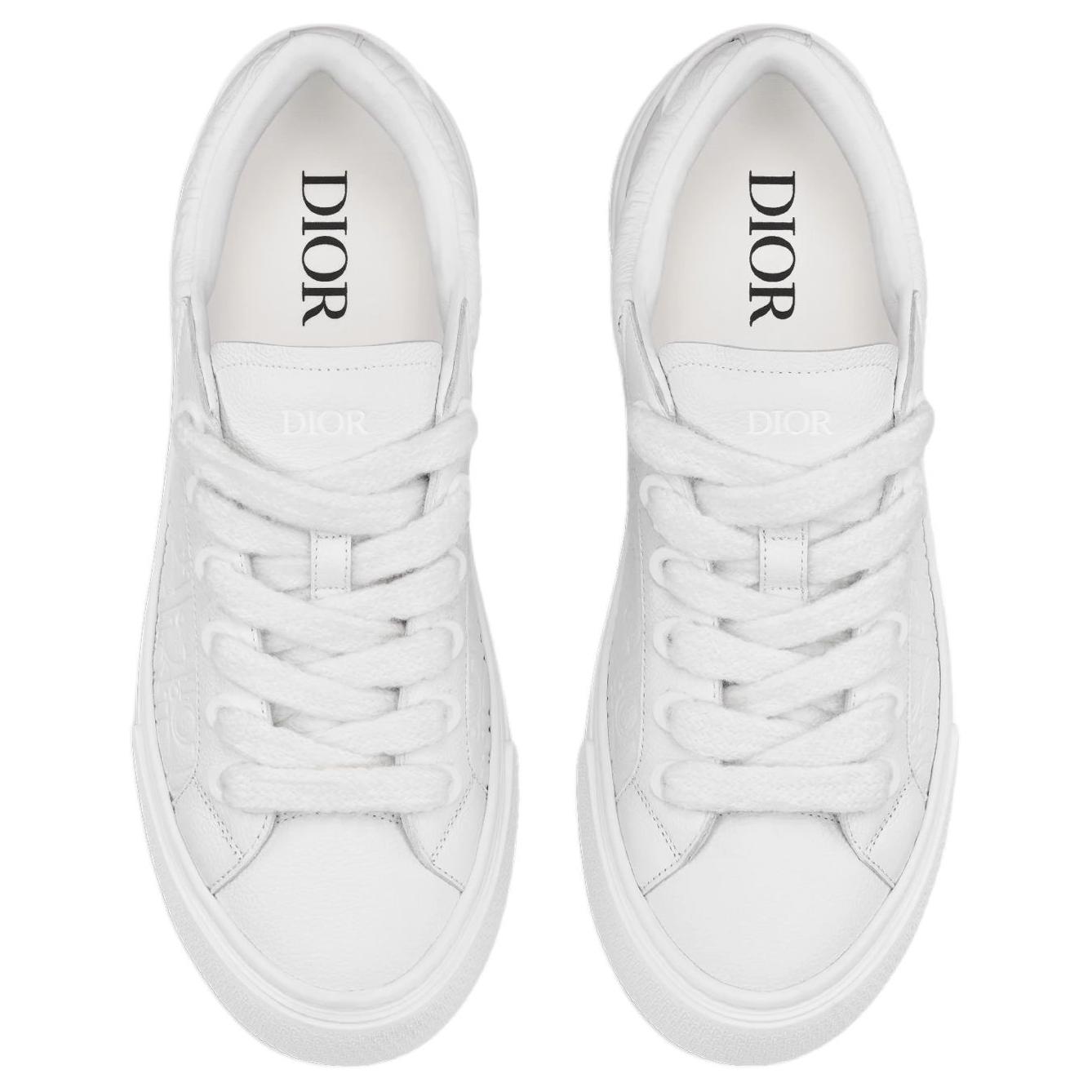 B33 Платформенные Кроссовки для Скейтборда Мужские Белые DIOR — фото 3