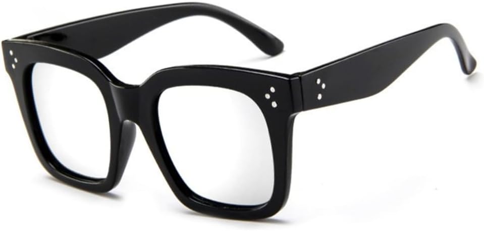 

Солнцезащитные очки с градиентным УФ-защитой UV400, широкими дужками и заклепками, для женщин и мужчин, для путешествий на открытом воздухе и вождения UYPTK, Black Silver