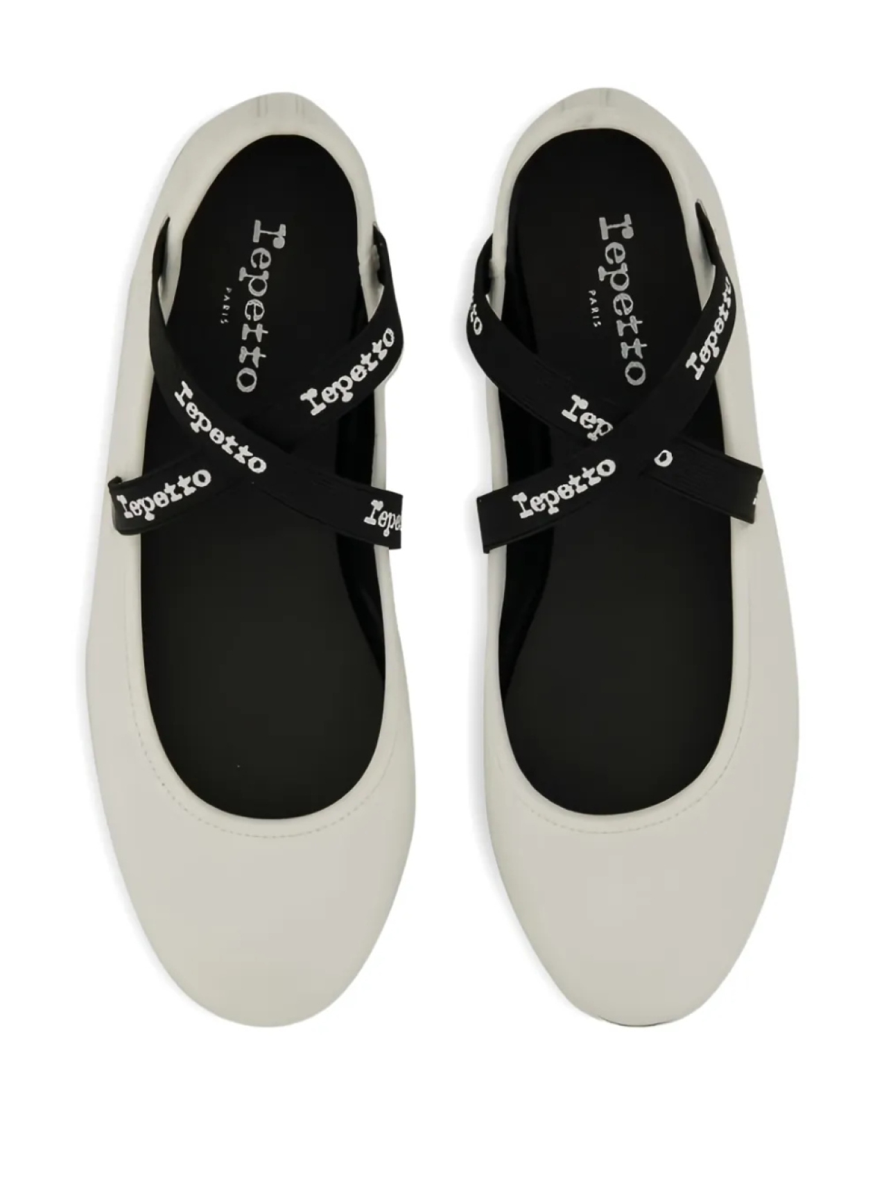 Балетки с перекрещивающимися бретелями Repetto, белый — фото 4