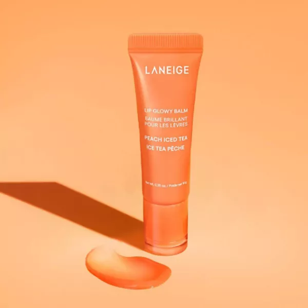 Легкий увлажняющий бальзам для губ с эффектом сияния и маслом ши Laneige, цвет peach iced tea — фото 3