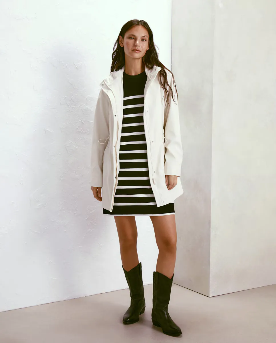 

Полосатое трикотажное платье Easy Wear, черный