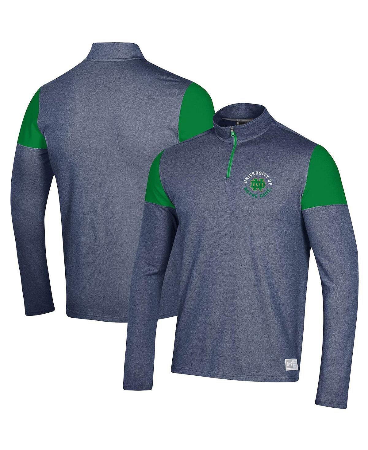 

Мужская темно-синяя куртка Notre Dame Fighting Irish Gameday Tri-Blend с молнией четверти Under Armour, Синий, Мужская темно-синяя куртка Notre Dame Fighting Irish Gameday Tri-Blend с молнией четверти Under Armour