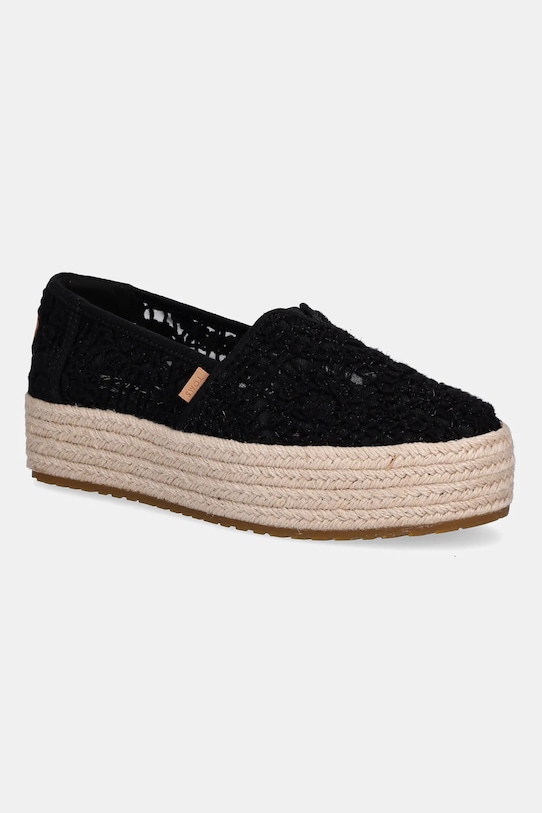 Эспадрильи с кружевной вязкой Toms, черный