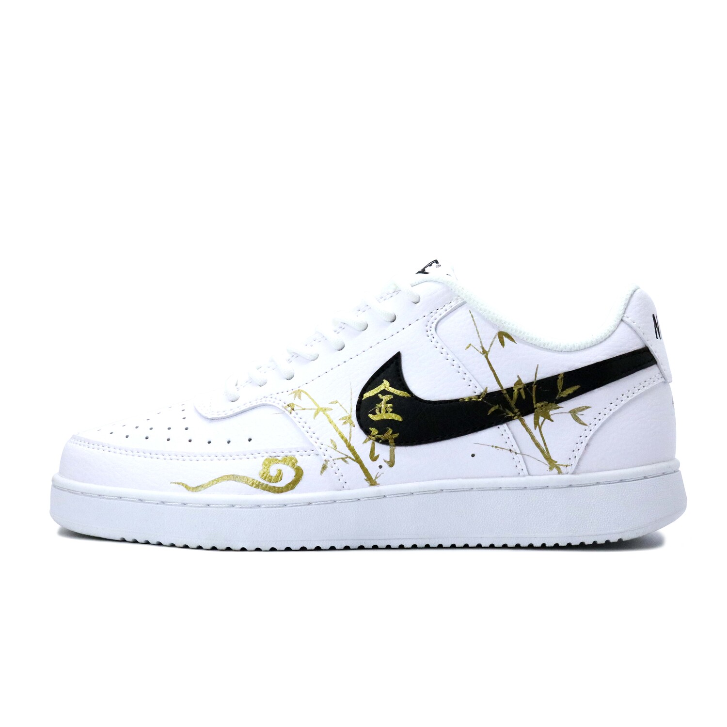 

Кроссовки для скейтбординга Court Vision 1 легкие дышащие противоскользящие и износостойкие мужские низкие черные белые золотые Nike