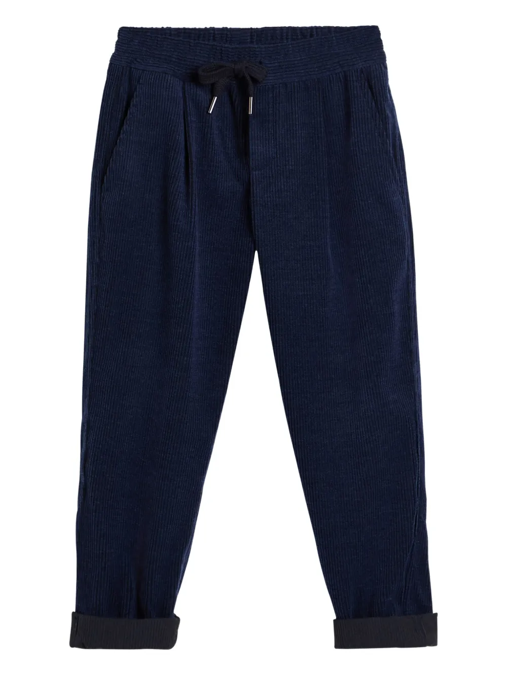 

Вельветовые брюки с кулиской Brunello Cucinelli Kids, синий