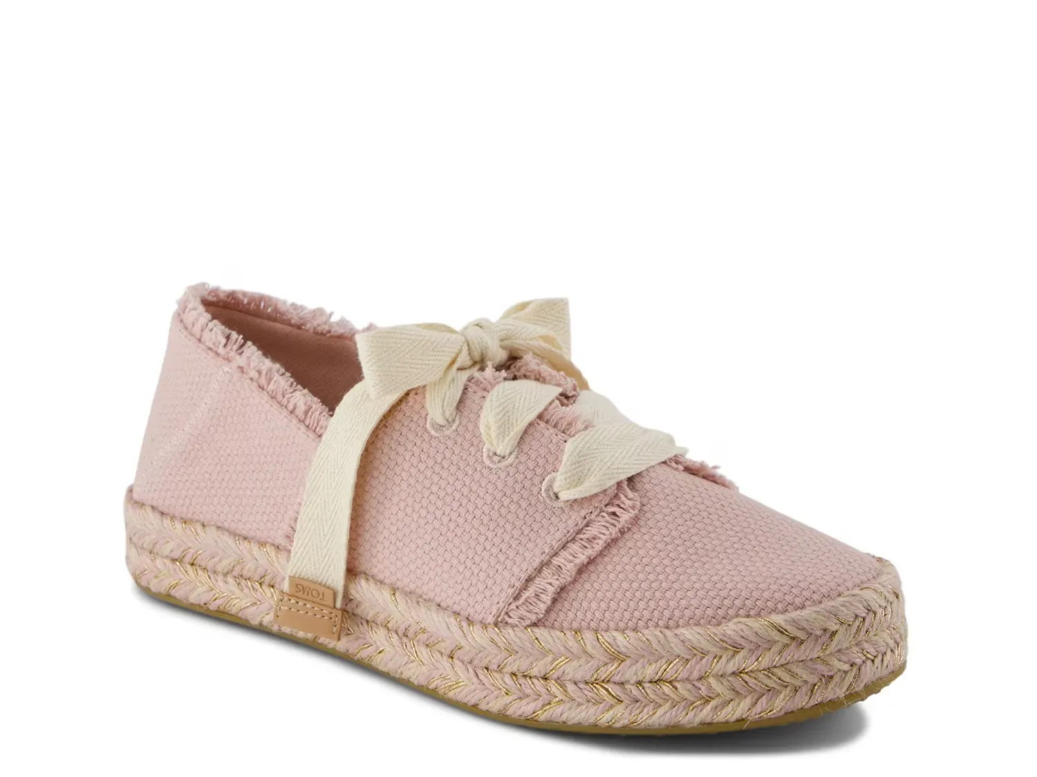 Carolina Lace Up Platform Эспадрильи Sneaker - женские Toms, Pink/Gold