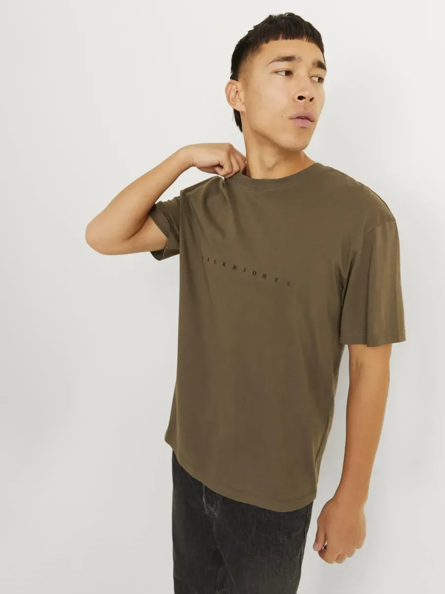 

Рубашка с круглым вырезом Jack & Jones "JJESTAR JJ TEE SS NOOS", цвет Canteen