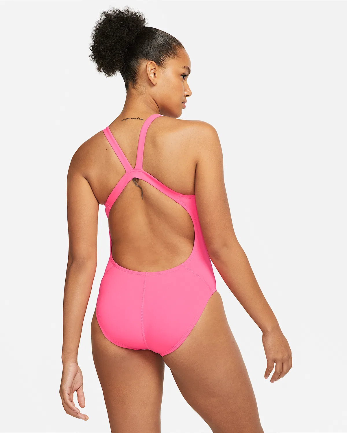 Женский цельный купальник Nike Swim HydraStrong Essential Fastback, Hyper Pink — фото 2