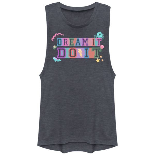 

Футболка с принтом для девочек Princess dream it do it Disney, цвет denim heather
