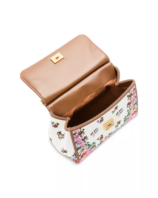 Сумка с цветочным принтом и верхней ручкой Dolce & Gabbana, мультиколор — фото 3