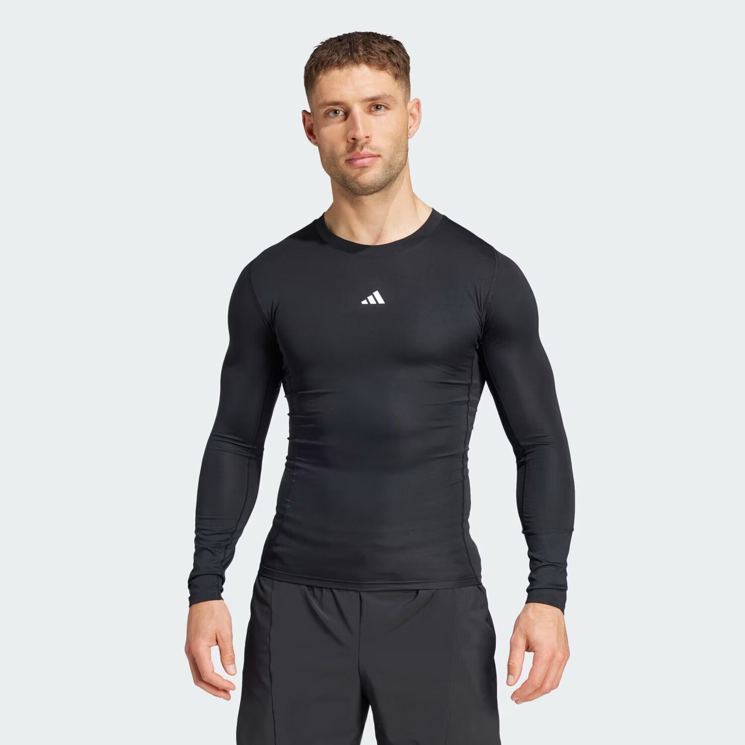

Компрессионная футболка с длинными рукавами Techfit для тренировок Adidas, цвет Black