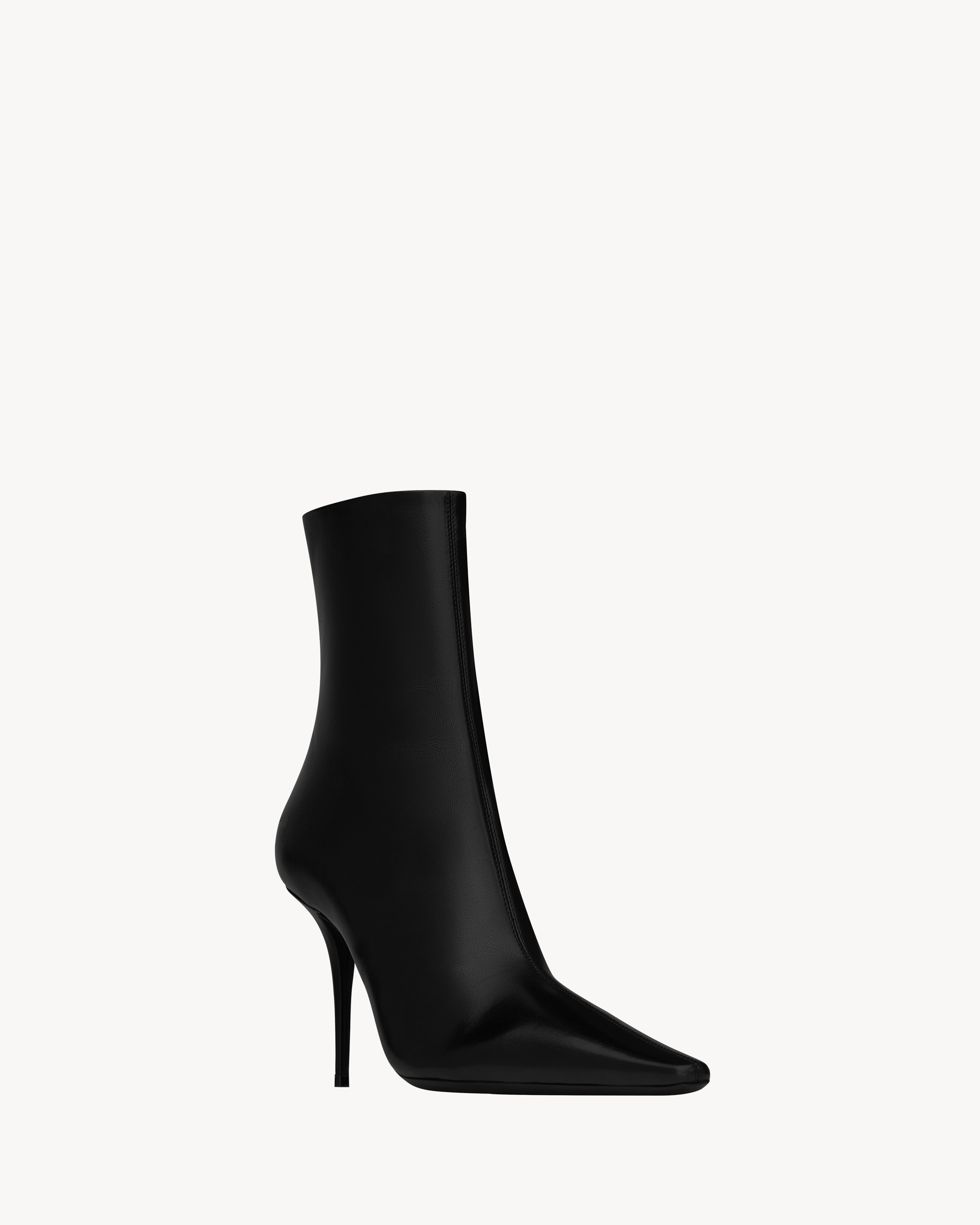 Ботильоны ASHLEY из гладкой кожи Saint Laurent, черный — фото 4