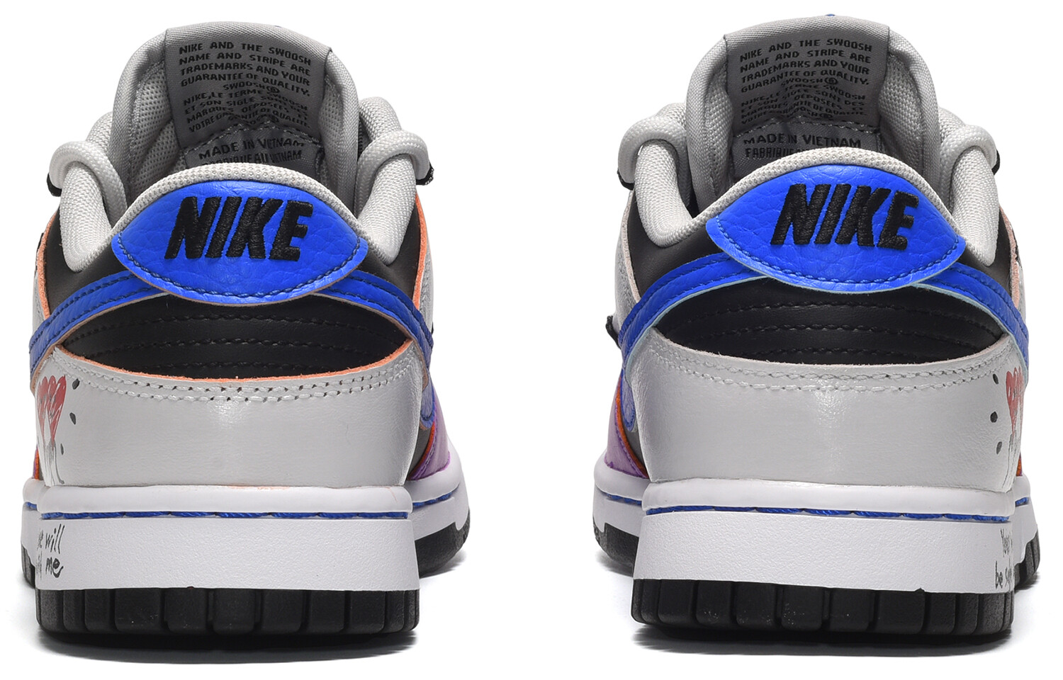 

Кроссовки Nike Dunk Skateboarding Shoes Men Low-top Blue-black-purple, фиолетовый