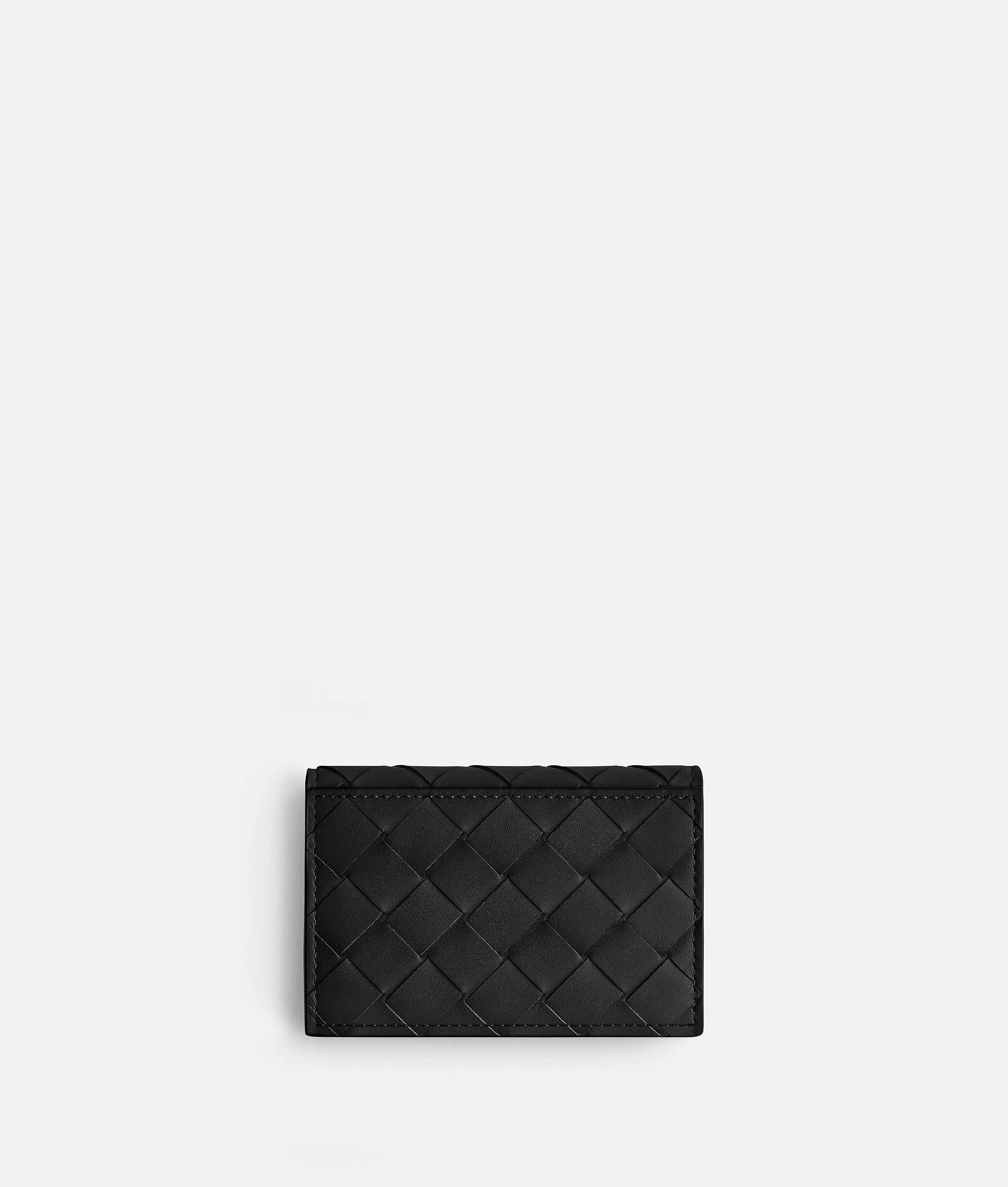 Intrecciato business card case BOTTEGA VENETA, черный — фото 3