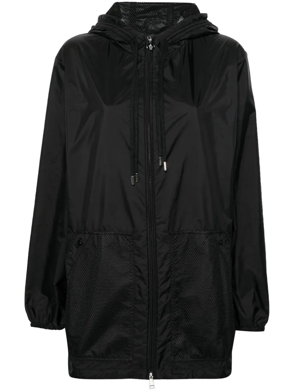 

Куртка с капюшоном и сетчатыми вставками MONCLER, черный