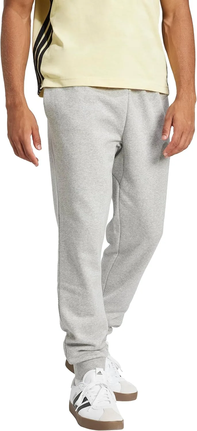 Мужские спортивные брюки Adidas Essentials Feel Cozy из флиса, серый/черный — фото 3