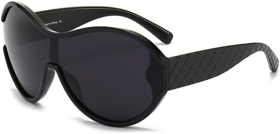 

MUTYNE Модные цельные солнцезащитные очки-щитки большого размера для женщин, винтажные солнцезащитные очки с градиентом конфетных цветов, женские хип-хоп очки, Black Gray