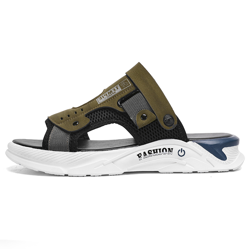 

Shiozawa Пляжные сандалии мужские черно-зеленые, цвет Green