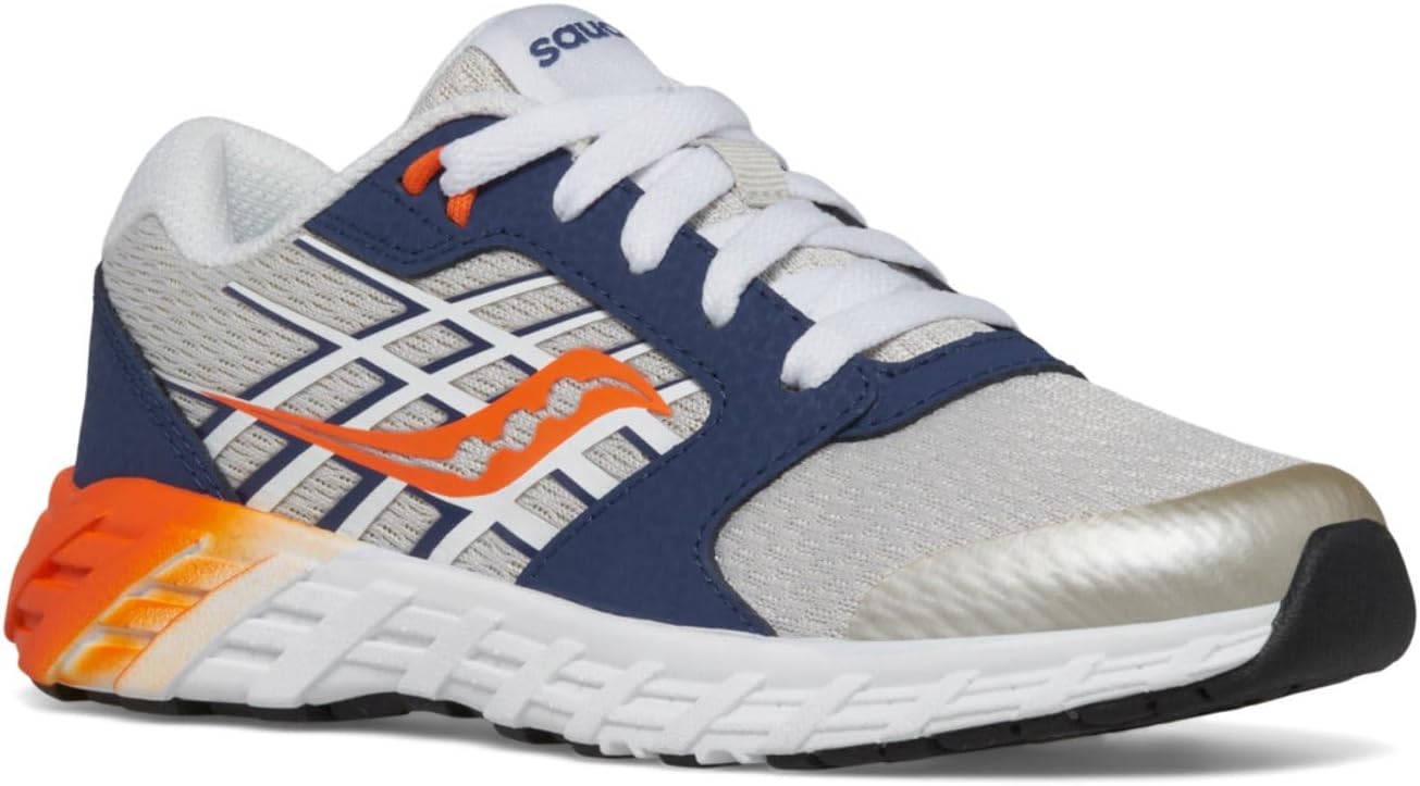 

Кроссовки Saucony Kids Wind 2.0, Grey/Navy/Orange