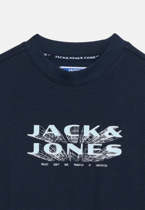 Футболка с принтом jcofusion jj branding Jack & Jones Junior, Outer Space — фото 4