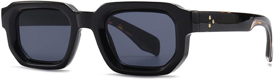 

Модные квадратные солнцезащитные очки с заклепками для женщин, солнцезащитные очки UV400 в стиле ретро с градиентом, солнцезащитные очки для мужчин в стиле панк WNCKSQ, Black Leopard Grey