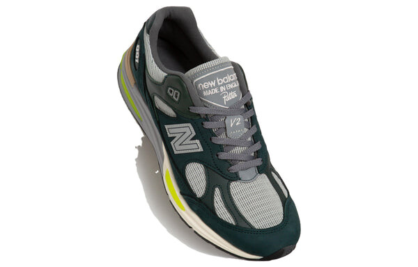 Кроссовки x patta сделано в англии 991v2 New Balance, синий — фото 4