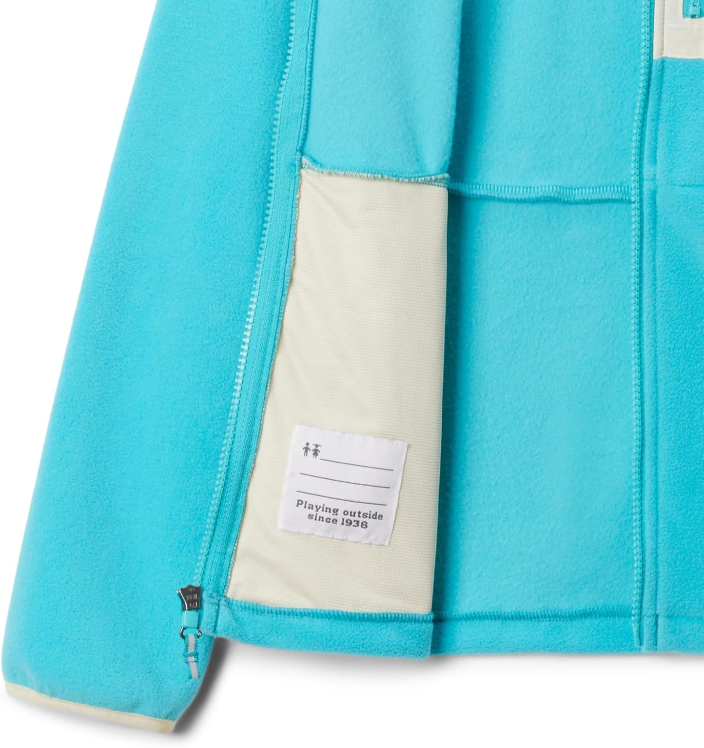 Флисовая кофта Columbia Boys Fast Trek IV с молнией на всю длину, Geyser/Chalk — фото 3