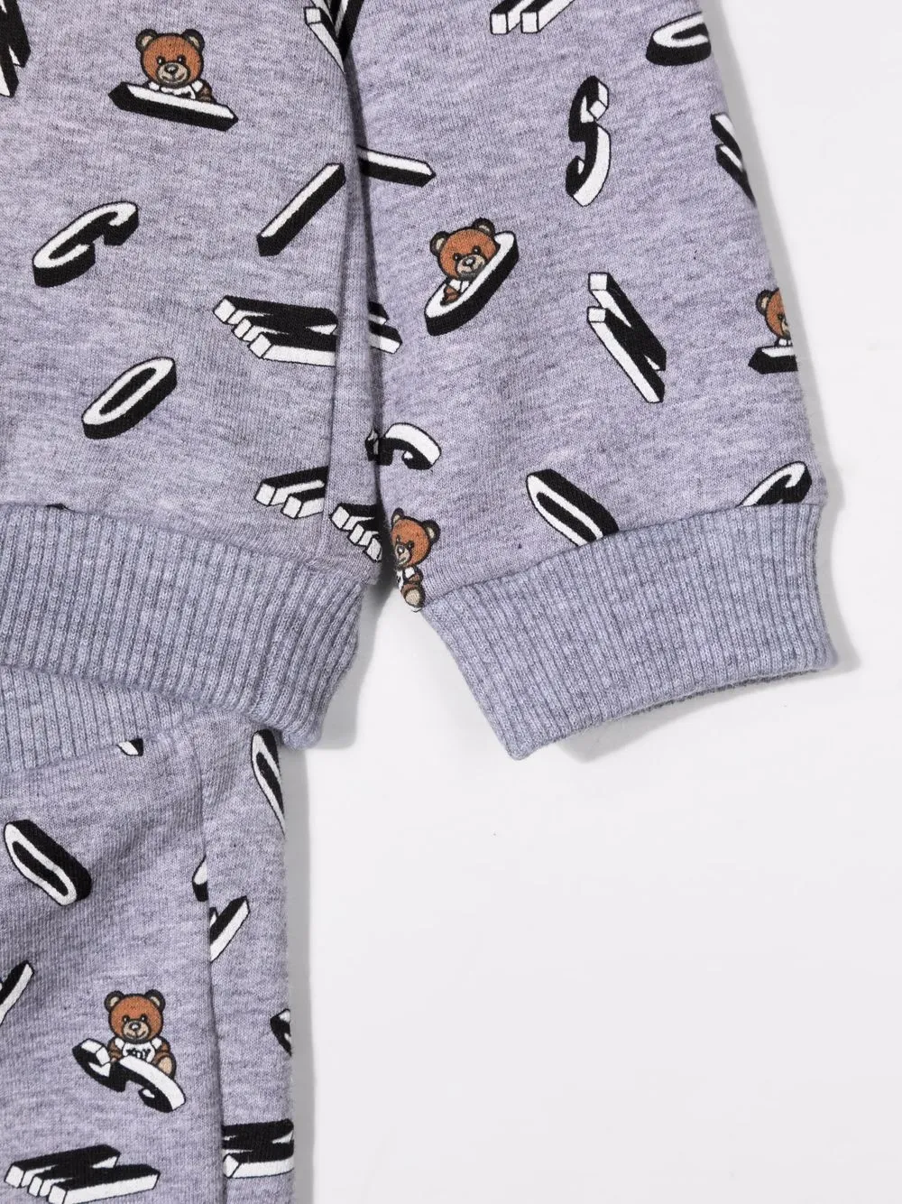 Спортивный костюм с логотипом Moschino Kids, серый — фото 3