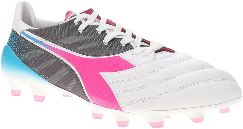 Мужские футбольные бутсы Diadora Brasil Elite Veloce Gr Ita Lpx - синий, розовый, белый — фото 2