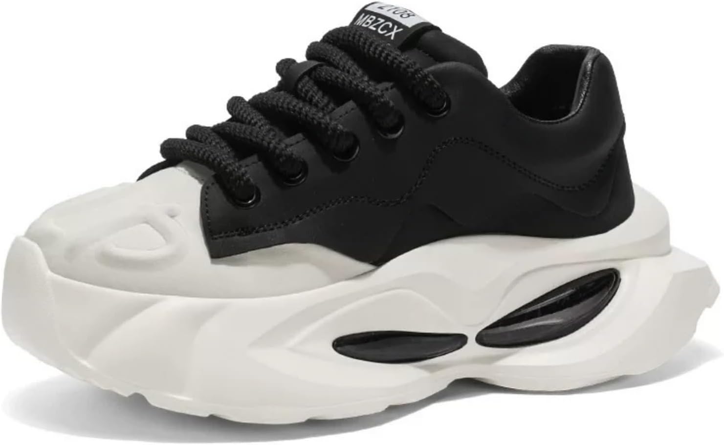 

Модные кроссовки Y2K с толстой подошвой для женщин и мужчин, стильная платформа, нескользящая подошва, «папины» кроссовки для ходьбы и стритвира Macefil, черный