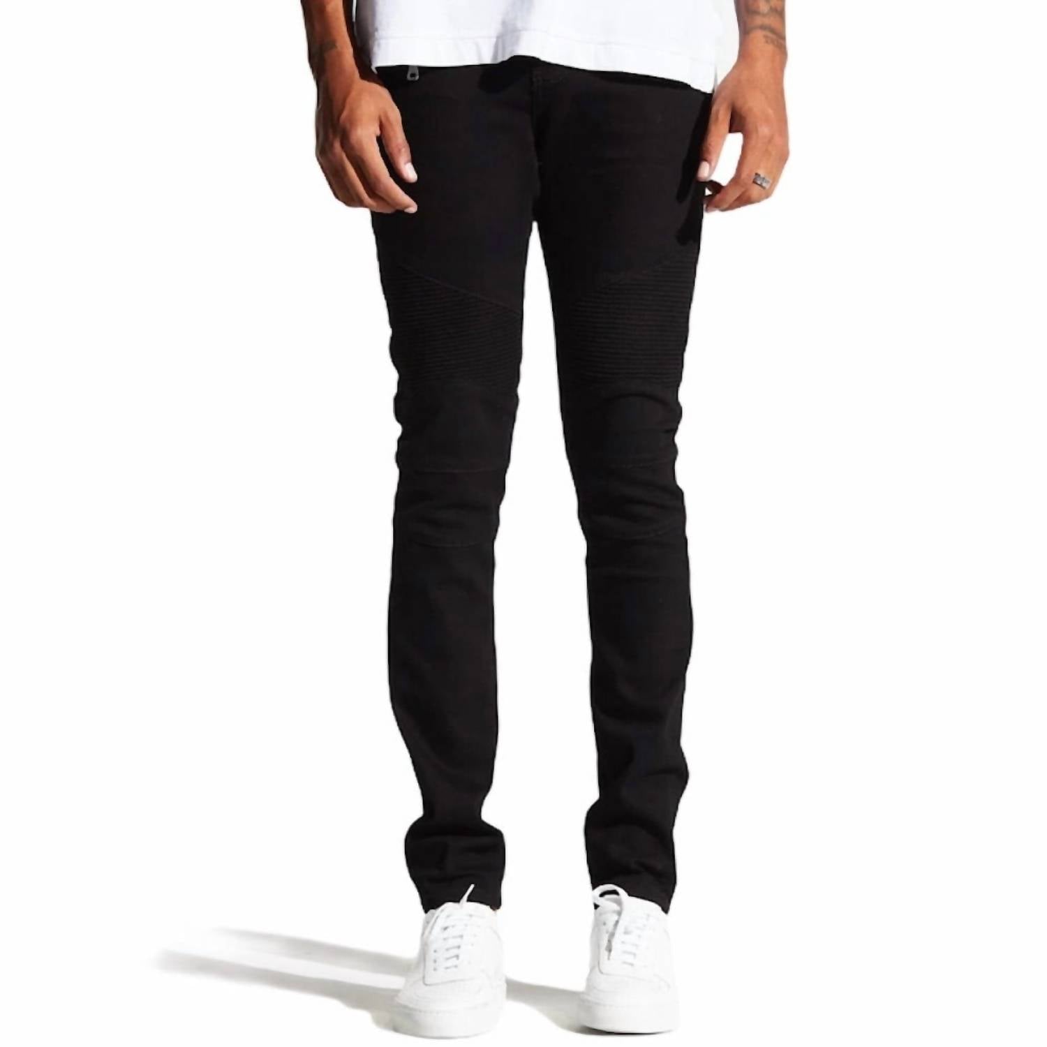 

Джинсы Spencer Biker черного цвета EMBELLISH