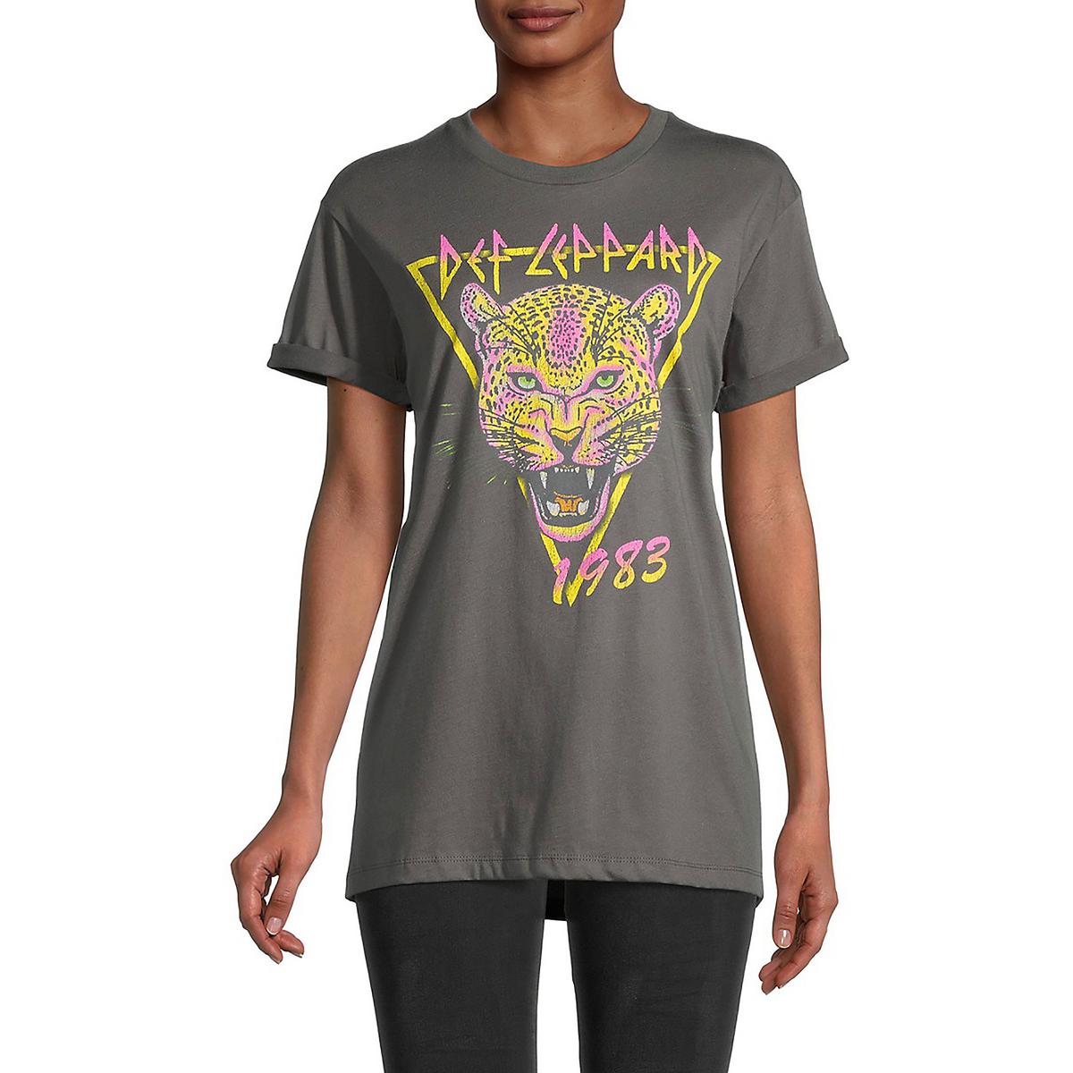 

Def Leopard Женская хлопковая футболка с графическим принтом Goodie Two Sleeves