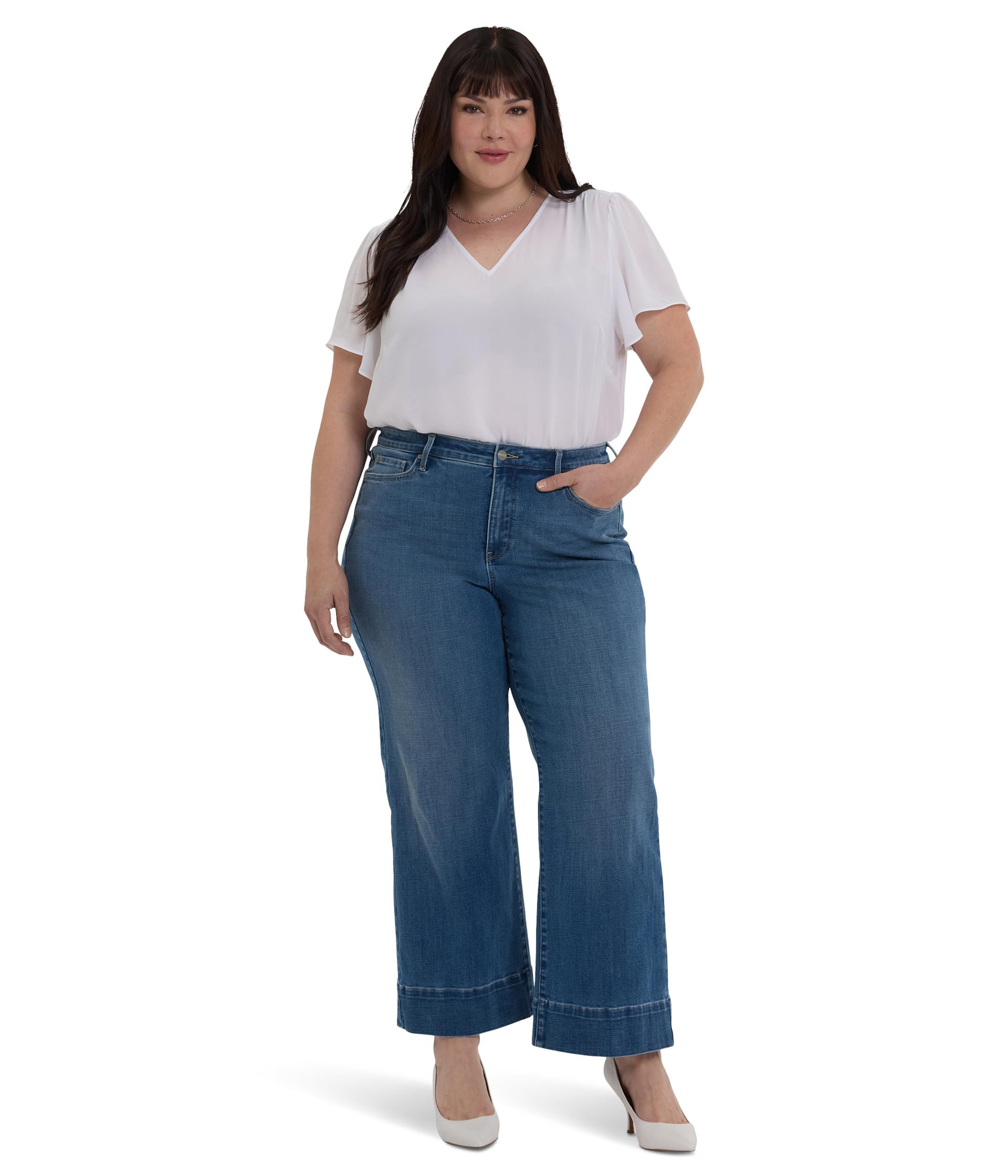 

Джинсы NYDJ Plus Size Teresa Wide Leg, цвет Stillwater Lake